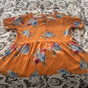 Floral peplum top